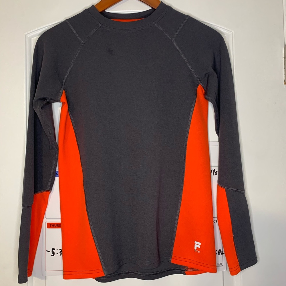 Grey and Orange Fila Sport
